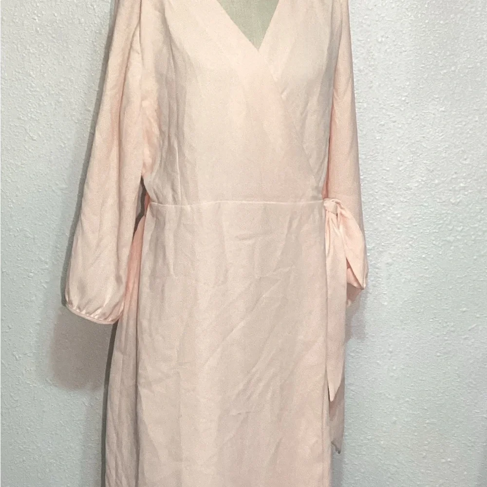 J. Crew Blush Pink 365 Classic Wrap Dress size 16